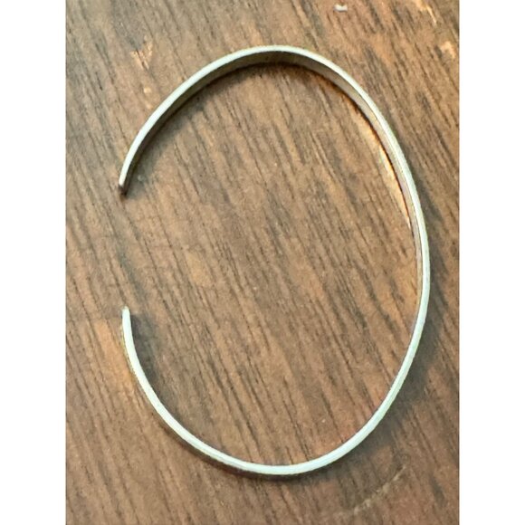 925 Sterling Silver Vintage Hope Dream Believe Stamped Cuff Bracelet - Picture 8 of 9